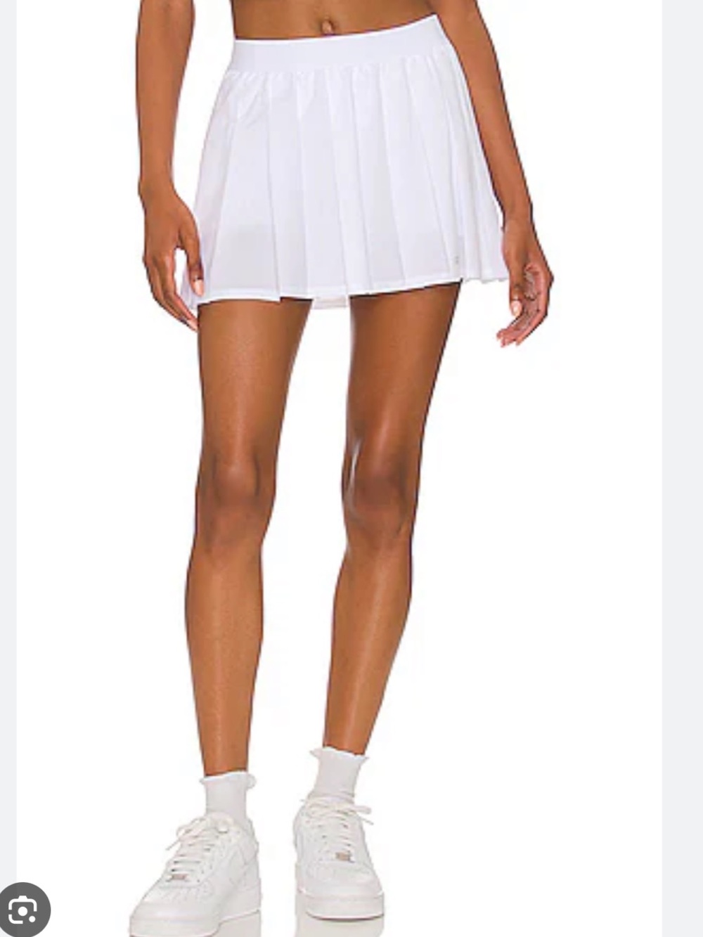 Alo Yoga Varsity Tennis Skirt in White NWOT